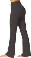 Women Mini Flare Leggings with Pockets High Waisted Tummy Control Yoga Pants Bootcut Workout Gym Casual