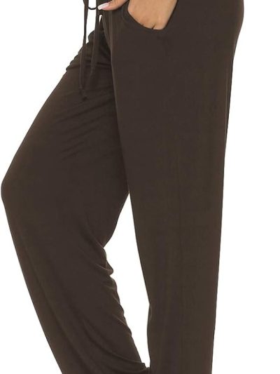 Women Yoga Pants Wide Leg Comfy Drawstring Loose Straight Lounge Running Workout Legging