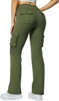 Yoga Flare Leggings for Women High Waisted Yoga Casual Pants Workout Leggings Cargo with 6 Pockets Bootcut Pants