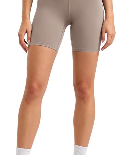 Biker Shorts for Women 6" - High Waisted Soft Stretch Workout Yoga Gym Running Athletic Shorts