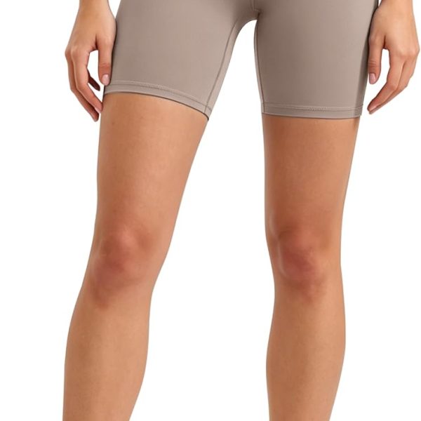 Biker Shorts for Women 6" - High Waisted Soft Stretch Workout Yoga Gym Running Athletic Shorts
