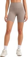 Biker Shorts for Women 6" - High Waisted Soft Stretch Workout Yoga Gym Running Athletic Shorts