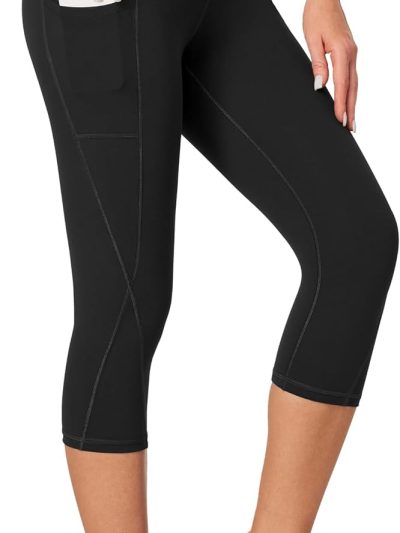 Capri Leggings for Women High Waisted Capri Leggings with Pockets for Women Tummy Control Yoga Pants Women