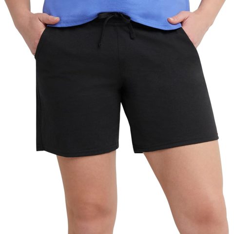 Womens Jersey Pocket Shorts, Drawstring Cotton Jersey Shorts, 7" Inseam