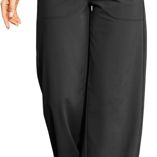 Wide Leg Pants for Women Loose Yoga Pants with Pockets Petite/Regular/Tall Stretch Casual Lounge Pants