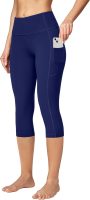 Women Yoga Pants with Pockets Capri Leggings for Women Tummy Control Workout Leggings Compression Capris Pants