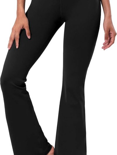 29"/31"/33"/35" 3 Styles Women Bootcut Yoga Pants Basic/Back Pockets High Waist Workout Tummy Control Flare