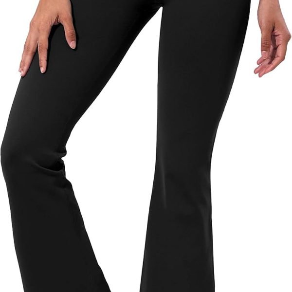 29"/31"/33"/35" 3 Styles Women Bootcut Yoga Pants Basic/Back Pockets High Waist Workout Tummy Control Flare