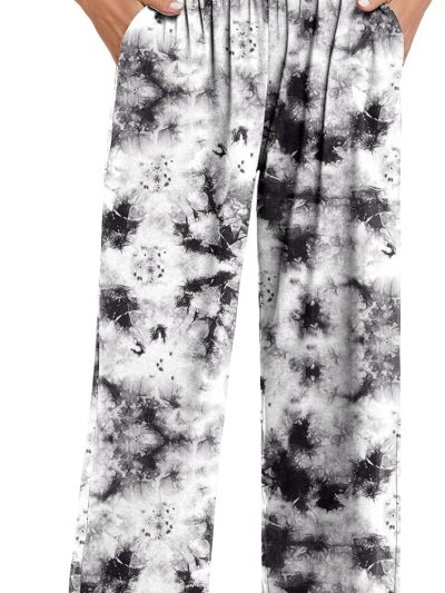 Wide Leg Yoga Pants for Women Casual Loose Cozy Sweatpants High Waisted Lounge Pajama Flowy Pants With Pockets