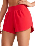 High Waisted Split Running Shorts for Women 3" - Comfy Mesh Liner for Workout Athletic Gym Track Quick Dry