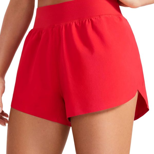 High Waisted Split Running Shorts for Women 3" - Comfy Mesh Liner for Workout Athletic Gym Track Quick Dry