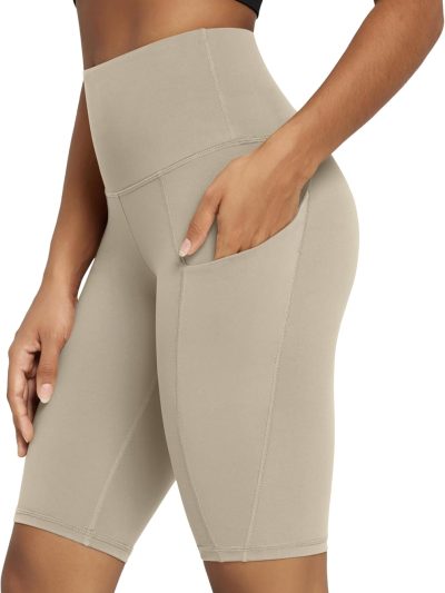 Womens Tummy Control Biker Shorts 2.0 with Pockets High Waist Athletic Workout Yoga Shorts-3.5''/ 5"/ 8" / 10" Inseam