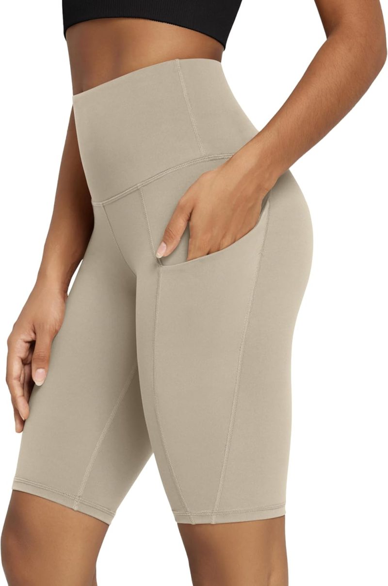 Womens Tummy Control Biker Shorts 2.0 with Pockets High Waist Athletic Workout Yoga Shorts-3.5''/ 5"/ 8" / 10" Inseam
