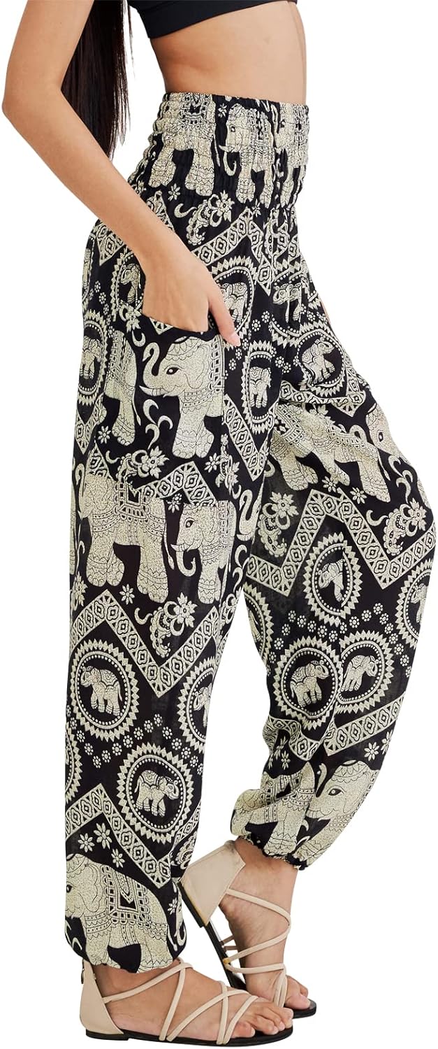 Boho Pants for Women - Hippie Harem Pants Women - Women Yoga Pants – Comfy Bohemian Flowy Hippie Clothes
