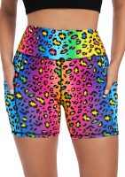 Workout Biker Shorts for Women with Pockets - High Waisted Stretchy Buttery Soft Athletic Running Yoga Shorts 5 inches
